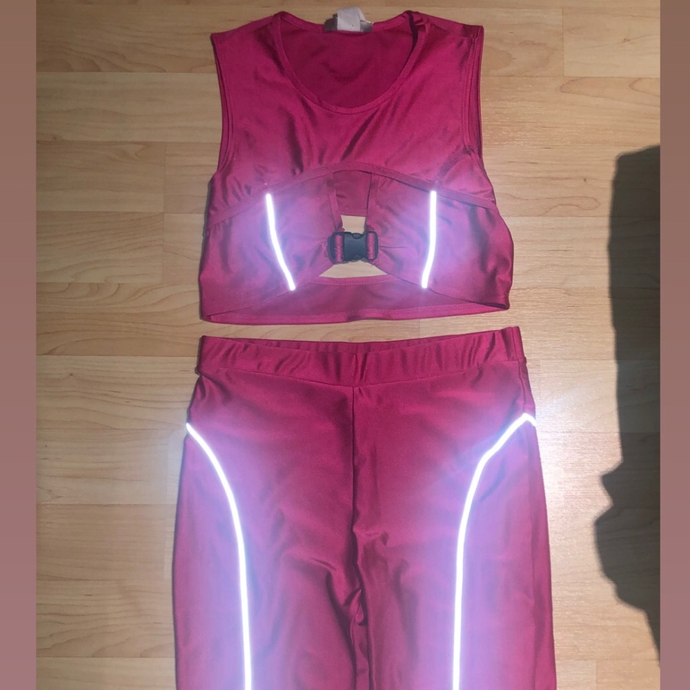Reflective Two Piece Shorts Set